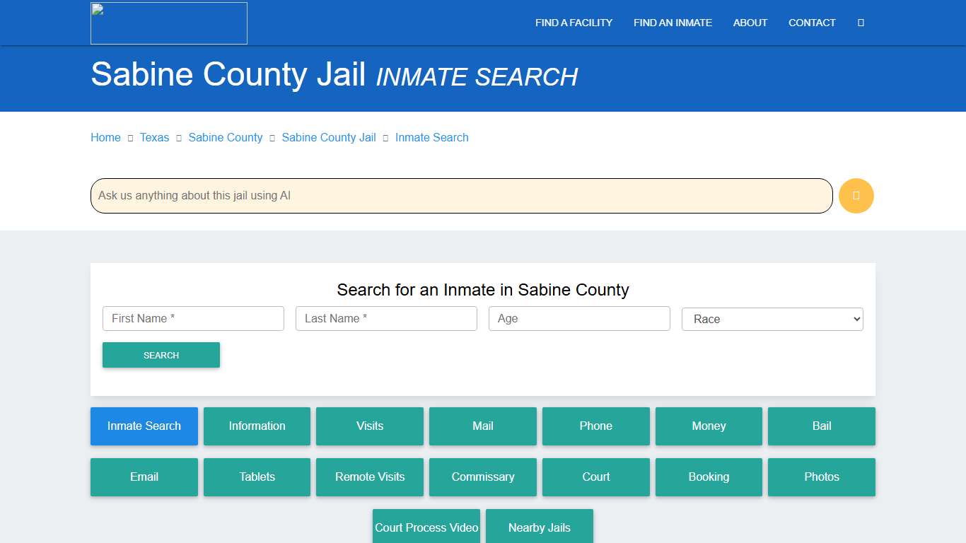 Sabine County Inmate Search & Roster | Find Inmates TX