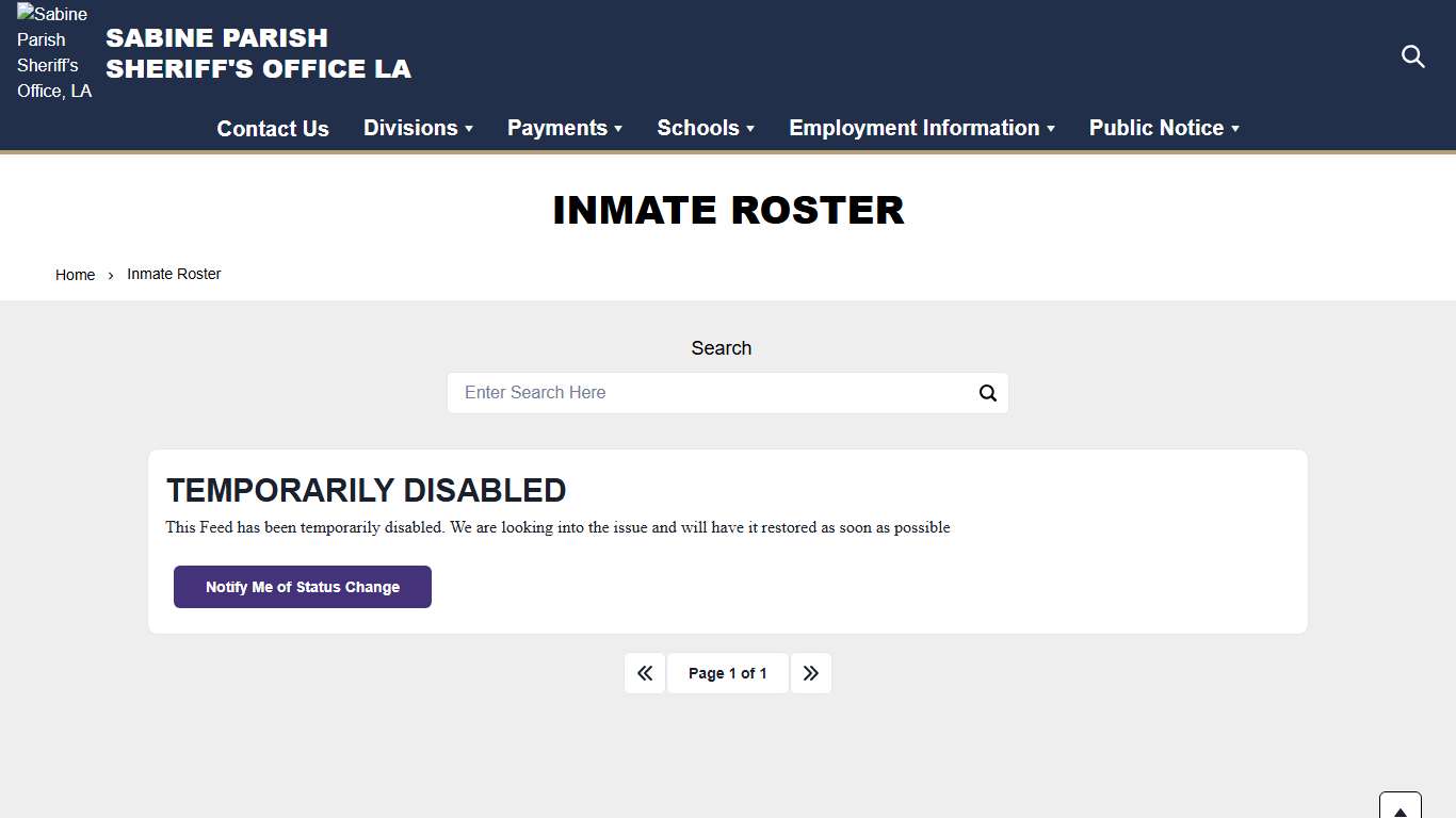 Inmate Roster | Sabine Parish Sheriff’s Office, LA